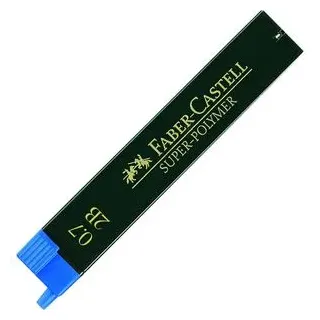 Faber-Castell SUPER-POLYMER Feinminen-Bleistiftminen schwarz 2B 0,7 mm, 12 St.