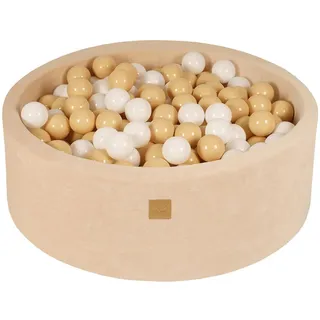 MeowBaby Bällebad, Ecru, Beige, Weiß, Textil, 90x30x90 cm, Spielzeug, Kinderspielzeug, Bällebad
