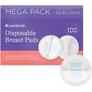 Lansinoh Einweg-Stilleinlagen – auslaufsichere & ultradünne saugfähige Schwangerschaftseinlagen – diskrete Passform Stilleinlagen Stillutensilien – 100 Stück