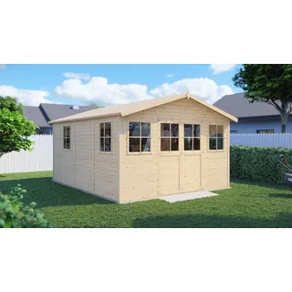 BERTILO Gartenhaus Workshop 3,64 x 4,59 m Beige