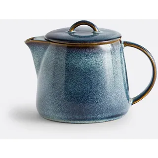 Teekanne Onda, Steingut Mit Reaktiver Glasur blau 