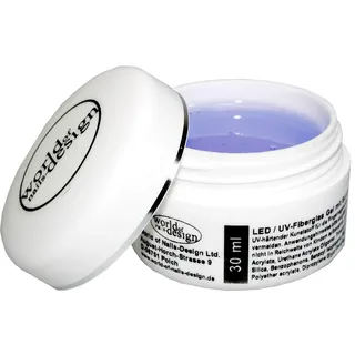 World of Nails-Design LED/UV-Fiberglas Gel klar dickviskose mit Sunblocker als 1 Phasengel, Aufbaugel, Qualität vom Fachhändler (30ml)