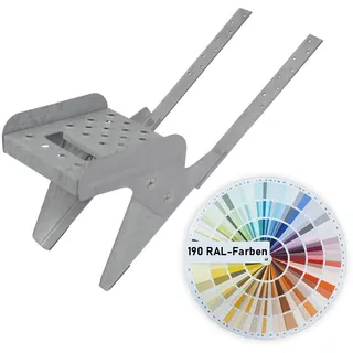 Einzeltritt-Set 18x20cm, Schraub-Montage, verzinkt