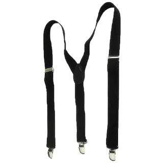 Greenlans Hosenträger für Herren und Damen, elastisch, Y-Form, verstellbare Hosenträger, Schwarz , One size - Einheitsgröße