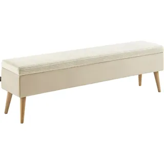 Home Affaire Bettbank Armandine mit Stauraum Beige 140 x 42,5 x 40 cm