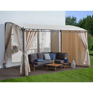 Konifera Anbaupavillon Burano 4 x 2,5 m inkl. 3 Seitenteile Beige