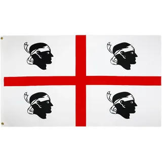 AZ FLAG - Flagge Sardinien - 150x90 cm - Sardinien Fahne 100% Polyester mit Messing-Ösen - 110g
