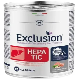 Exclusion Dog Wet Erwachsene Hepatic Pork & PEA All Breeds, 400 g
