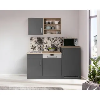 kochstation Küche »KS-Mali«, Breite 170 cm, mit E-Geräten grau