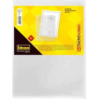 IDENA 376006 - Sichthülle DIN A4, genarbt, dokumentenecht, Folienstärke 90μ, 10 Stück