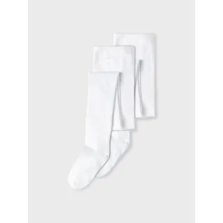 NAME IT Strickstrumpfhose NAME IT, Kinder, Gr. 86/92, weiß (hellweiß), Obermaterial: 80% Baumwolle, 15% Polyamid, 5% Elasthan, unifarben, elastisch, Strumpfhosen
