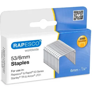 Rapesco Heftklammern 53/6 Silber 2000 St.