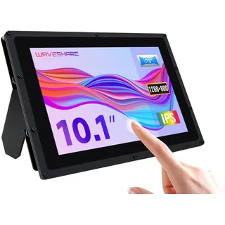 Waveshare Raspberry Pi 10.1 inch Control Panel 1024×600 Resolution Resistive Touchscreen Display HDMI LCD IPS Monitor Direct-Pluggable for Raspberry Pi, Support Windows (No Touch)