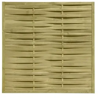 Delta Lamellenzaun 180 x 180 cm Grün Holz