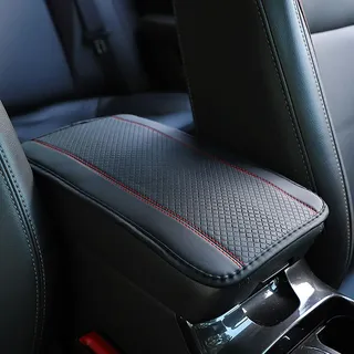 HFFTYU Auto Armlehnen Polster, für VW Golf 7 GTI/GTD/TCR/R und R-Line 2012-2025 Kratzfest Mittelkonsole Armlehne Schutz Bequeme Ellenbogenstütze Leder Mittelkonsole Schutzauflage,C
