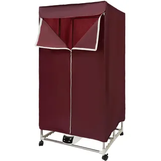 Trockner Kondensationstrockner Reifeschrank 1200-1500 W Fernbedienung faltbar geeignet für Zuhause Urlaub und den Einsatz bei nassem Wetter (Weinrot)