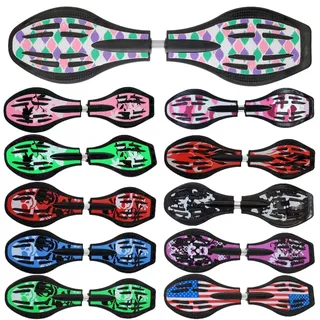 FunTomia Waveboard Original ABEC9 Kugellager inkl. Tasche (Verschiedene Farbdesigns) (Lila/Türkis)