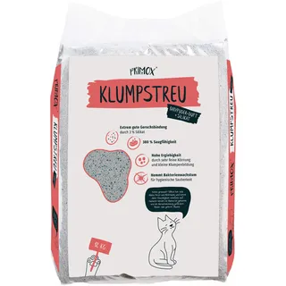PRIMOX® Katzenstreu mit Babypuder-Duft + 3% Silikat | 380% Saugfähigkeit I Optimale Geruchsbindung | Hohe Ergiebigkeit | Feine Klumpenbildung | Hygiene & Frische