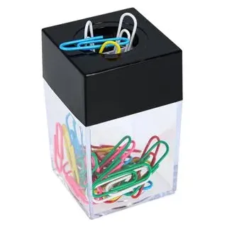 Alco 2217, Klammernspender 42x42x70 transparent/schwarz Plastik