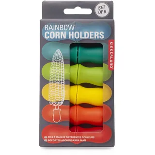 Kikkerland Rainbow Corn Holders S/6 (CU304)