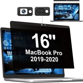 Magnetischer Blickschutzfilter für Apple MacBook Pro 16 Zoll 2019 Modell A2141, Anti-Spionage-/Removable-Filter, Sichtschutzfilter, Blaulichtfilter, Mac 16 Zoll