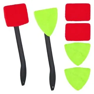 Relaxdays Scheibenschwamm Autoscheibenreiniger-Set, 12 x 14 cm und 9 x 13 cm, für Autoscheiben und Glasflächen