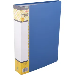 D.RECT Sichtbuch 020179, Solid, aus PP, A4, mit 80 Hüllen, |Blau