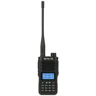 Retevis Walkie Talkie RA89, Hochleistungs Dualband, IP68 Ham Radio,Lärmminderung, 2500mAh, Amateurfunkgerät, Typ-C-Wiederaufladbares Walkie Talkie schwarz