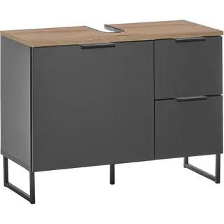 BASIC by Balculina "Denver Waschbeckenunterschrank, Badezimmerschrank BxHxT 80x60x35", schwarz