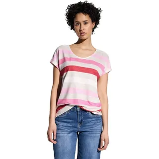 STREET ONE Damen Gestreiftes T-Shirt - 34