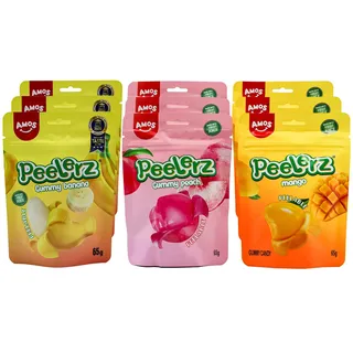 Amo Peelerz Gummibärchen verschiedene Sorten 65 g, 9er Pack