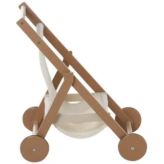 vertbaudet Puppen Accessoires-Set Puppen-Buggy, Holz, Rollenspiel braun