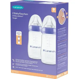 Lansinoh Babyflaschen&NaturalWave Sauger M 2x240ml 2 st