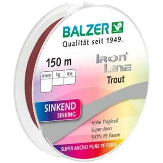 Balzer Ironline Trout sinkend 0,06mm 4,1kg - 150m Geflechtschnur