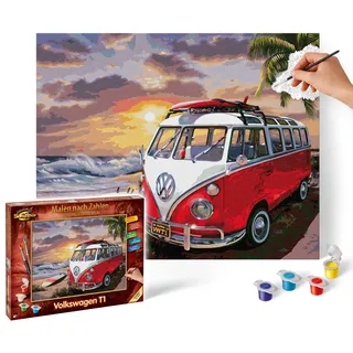 Schipper 609130861 - Malen nach Zahlen, Volkswagen T1, VW-Bulli, 50 x 40 cm
