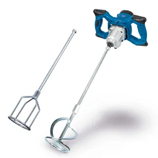 SCHEPPACH PM1400 1400W | 700 min-1 / 2-Gang-Getriebe mit variabler Drehzahl 570 760min1 inkl. Mörtel 580mm und Farbquirl 590mm mit M14 Gewinde