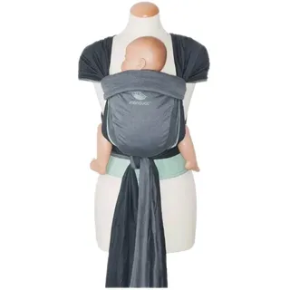 manduca Twist Babytrage Neugeborene bis 15kg Bio Baumwolle Grey-Mint