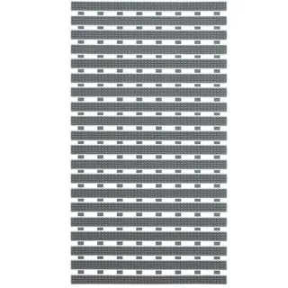 Relaxdays Antirutschmatte Dusche & Badewanne, 69 x 38 cm, rutschfeste Duschmatte mit Saugnäpfen, Badematte, grau/weiß