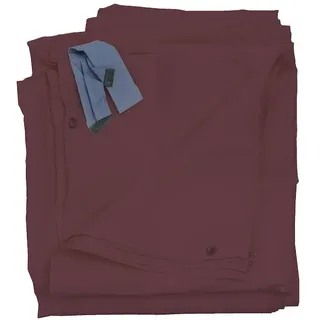 Mendler 4er-Set Seitenwand für Pergola Cadiz, Ersatzseitenwand Pavillon 4x4m, Polyester ~ rot-braun