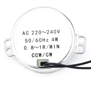 fasient1 TYC-50 Synchronmotor AC 220/240V 4W 50/60Hz Frequenz CCW/CW Elektrischer Synchrongetriebemotor(0,8-1 U/min)