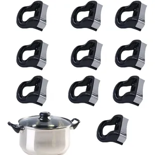 Vastsea 10 Stücke Kurzer Seitengriff, Kurzer Topfgriff, Universal Topfgriff, für Kochtöpfe, Seitengriffe, Ersatz-Aluminium-Schnellkochtopfgriffe für Schnellkochtöpfe, Einloch-Topfgriffe