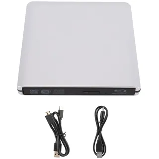 Plyisty Externes DVD-CD-BD-Laufwerk, USB 3.0 Lese-/Schreibgerät, Tragbares Blu-Ray-Laufwerk, DVD-Brenner, Blueray-Brenner, Optischer Laufwerk-Player für Laptop-Desktop, Aluminiumlegierung