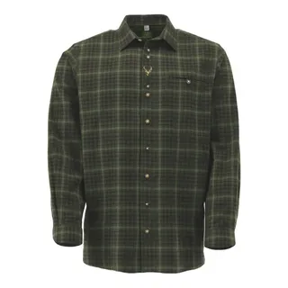 OS-TRACHTEN Langarmhemd Flanell, oliv, 43/44