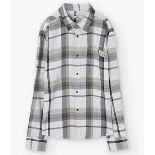 LOSAN Langarmhemd Losan Jungen Hemd Langarm Flanel kariert ecru (1-tlg., kein Set) beige 176