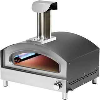 Forneza Forno 13 Pizzaofen Gas mit 4 Extras - Pizzaofen Outdoor mit zusätzlicher Ausrüstung - Pizza ofen zum Backen von Pizza, Brot & Focaccia usw, Für Ihren Komfort mit zusätzlichen Küchenutensilien
