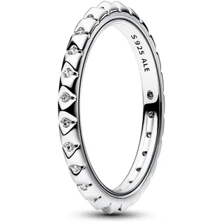Pandora ME Pyramiden Ring aus Sterling Silber mit Cubic Zirkoniastein verziert, Größe: 52,