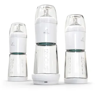 snoozi Set - Nachtflasche mit Flaschenwärmer, Babyflasche für die Nacht (3, 270ml)
