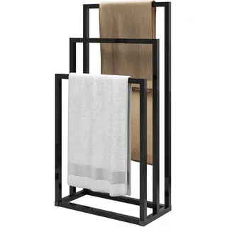 luxuskollektion Handtuchständer Freistehend Schwarz