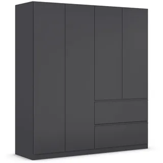 Rauch "Kleiderschrank Schrank Garderobe Wäscheschrank COSTA in 3 Breiten", grau (graumetallic), B:181cm H:197cm T:54cm, Holzwerkstoff, Schränke, Drehtürenschrank, viel Platz, grifflose Front und Push-to-Open Funktion MADE IN GERMANY