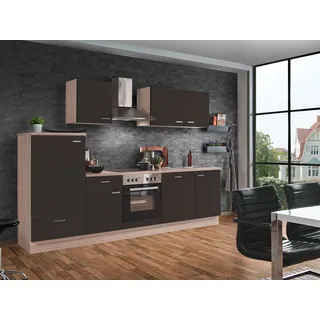 Menke Küchenzeile Classic 270 cm Lava Matt-Sonoma Eiche Nachbildung